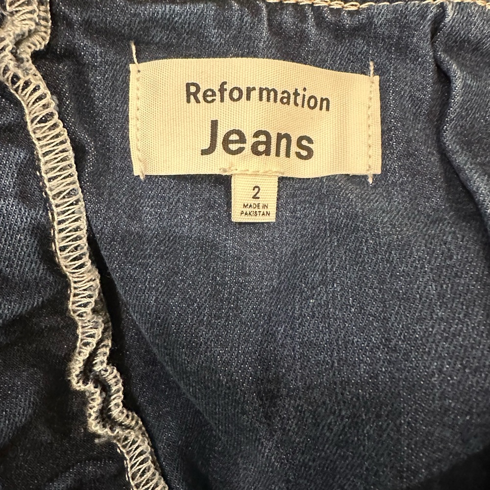 Reformation Eugenia Denim Strapless Dress - Blue - Picture 8 of 9